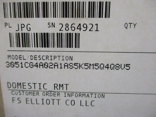 ROSEMOUNT 3051CG4A02A1AS5K5M5Q4Q8V5 10.5-30VDC 0-200PSI NSMP