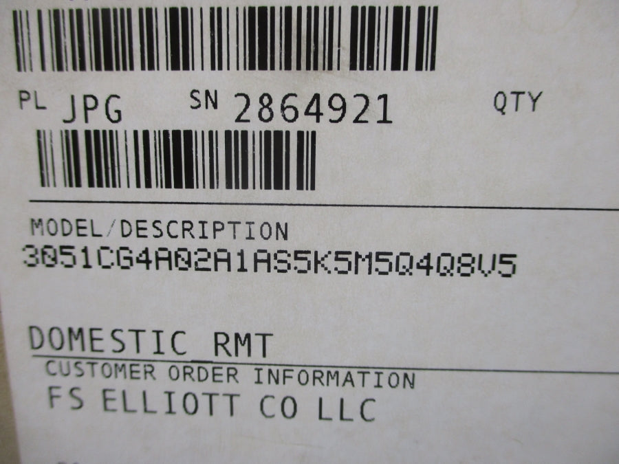 ROSEMOUNT 3051CG4A02A1AS5K5M5Q4Q8V5 10.5-30VDC 0-200PSI NSMP