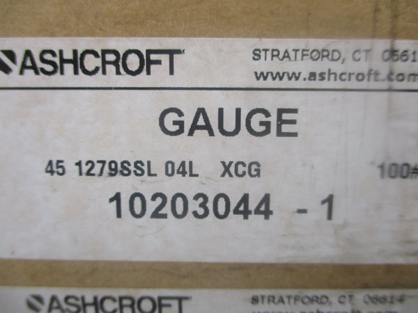 ASHCROFT 45 1279SSL 04L XCG 10203044-1 NSFS