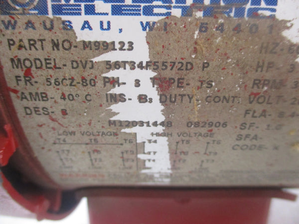 MARATHON M99123 DVJ56T34F5572DP 208-230/460V (AS PICTURED) NSNP