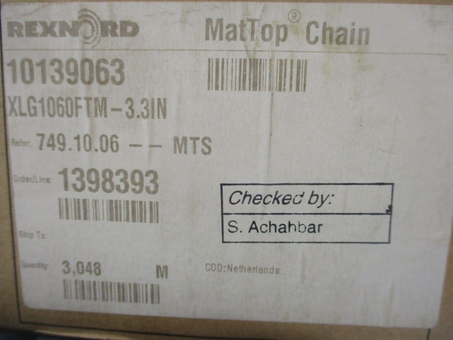 REXNORD 10139063 XLG1060FTM-3.3IN NSMP