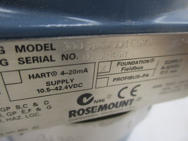 ROSEMOUNT 3051S2LD2AF1A1020DFF71DA00D01D2E5M5 10.5-42.4VDC NSMP