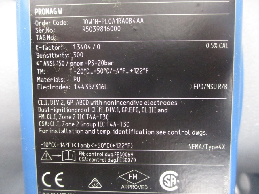 ENDRESS HAUSER 10W1H-PL0A1RA0B4AA NSMP
