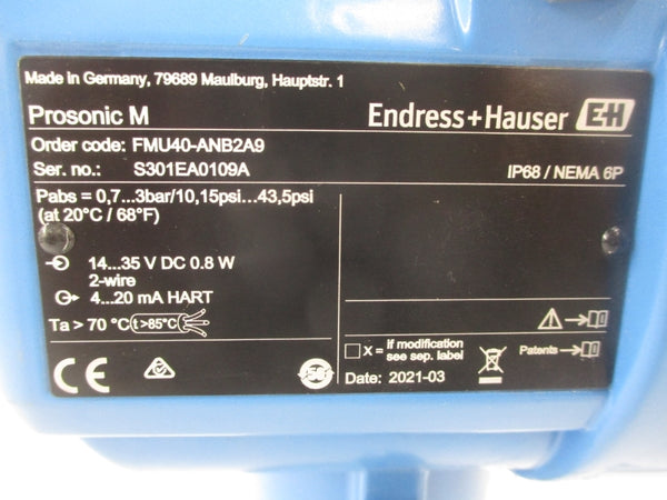 ENDRESS HAUSER FMU40-ANB2A9 14-35VDC NSNP