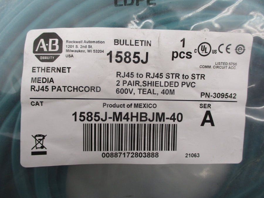 ALLEN BRADLEY 1585J-M4HBJM-40 SER. A 600V 40M NSMP