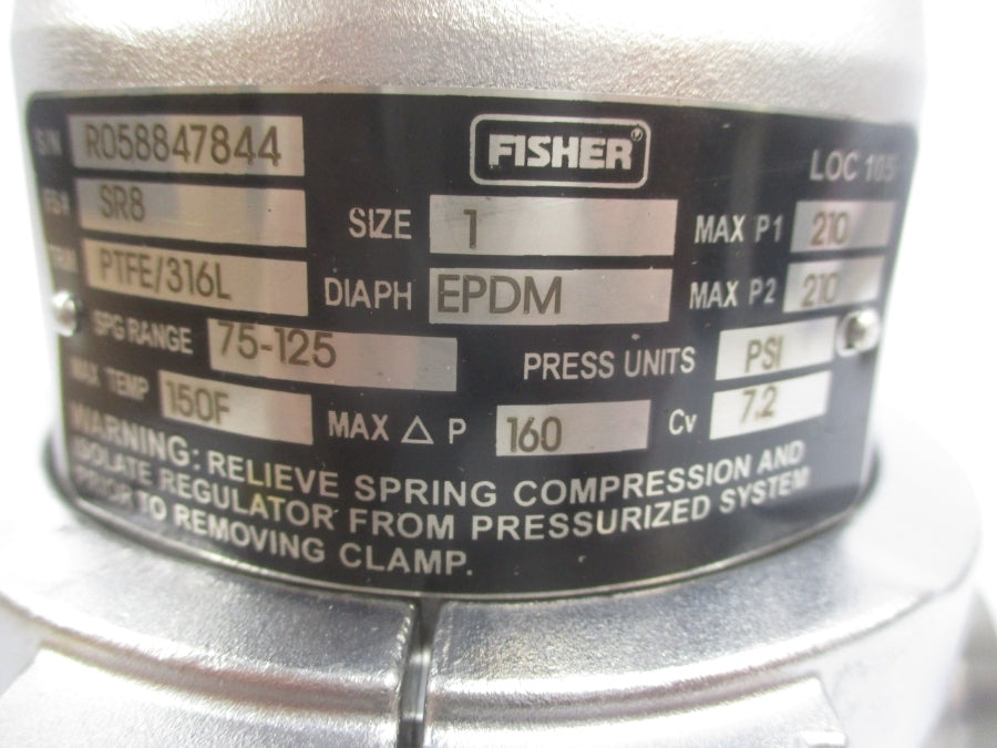 FISHER SR8 PTFE/316L 1" NSNP