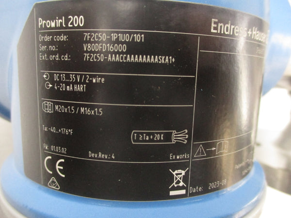 ENDRESS HAUSER 7F2C50-1P1U0/101 13-35VDC 2" NSMP