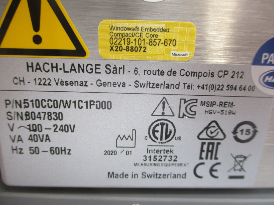 HACH 510CC0/W1C1P000 100-240V NSMP