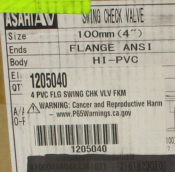 ASAHIAV 2161823-010 VSCORIEFA100 100PSI 4" NSMP