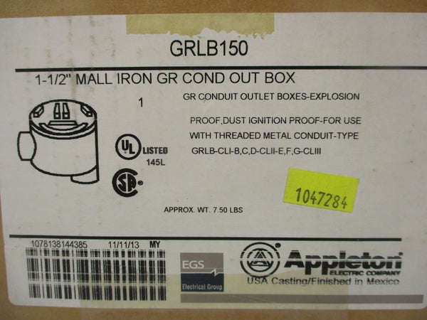 APPLETON GRLB150 1-1/2" NSMP