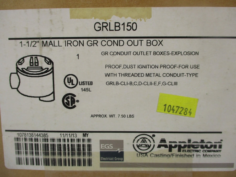 APPLETON GRLB150 1-1/2" NSMP