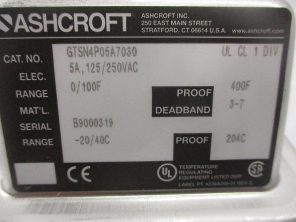 ASHCROFT GTSN4P05A7030 125/250VAC 5A NSMP