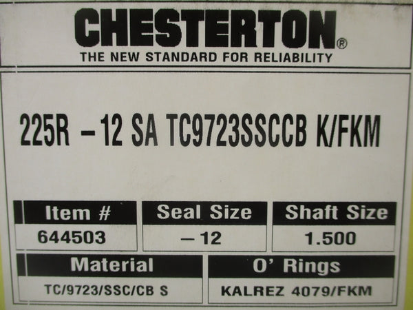 CHESTERTON 225R-12 SA TC9723SSSCCB K/FKM SIZE 1.500 NSFS