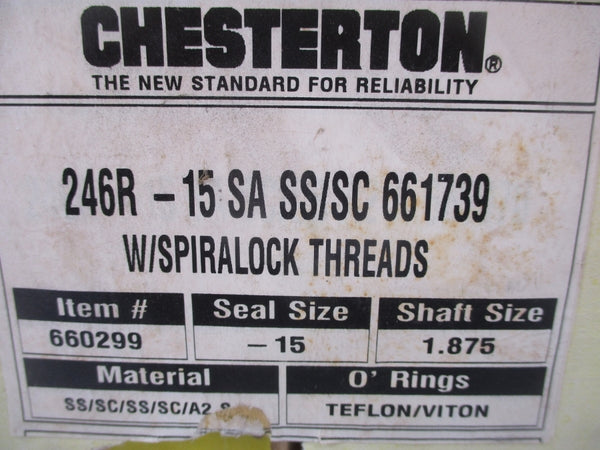 CHESTERTON 246R-15 SA SS/SC 661739 SIZE 1.875 NSMP