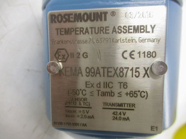 ROSEMOUNT EV42580010A600000002 KEMA 99ATEX8715 MT-EOI 5V NSNP