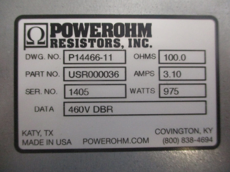 POWEROHM USR000036 460V 3.10 A NSMP