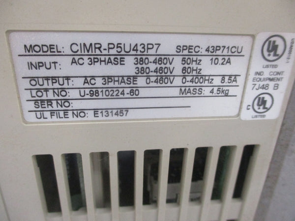 SAFTRONICS GP5 CIMR-P5U43P7 380-460V 10.2A NSMP