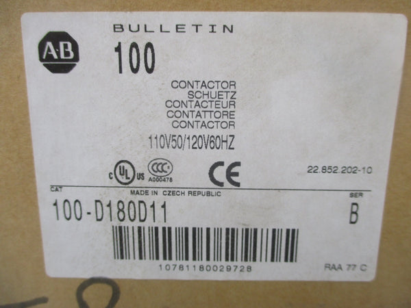 ALLEN BRADLEY 100D180D11 SER. B 110/120V (BR/WH) NSMP
