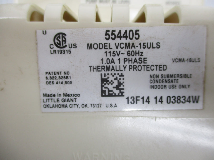 LITTLE GIANT VCMA-15ULS 115V 1A NSMP