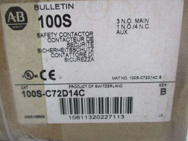 ALLEN BRADLEY 100S-C72D14C SER. B 110/120V NSMP