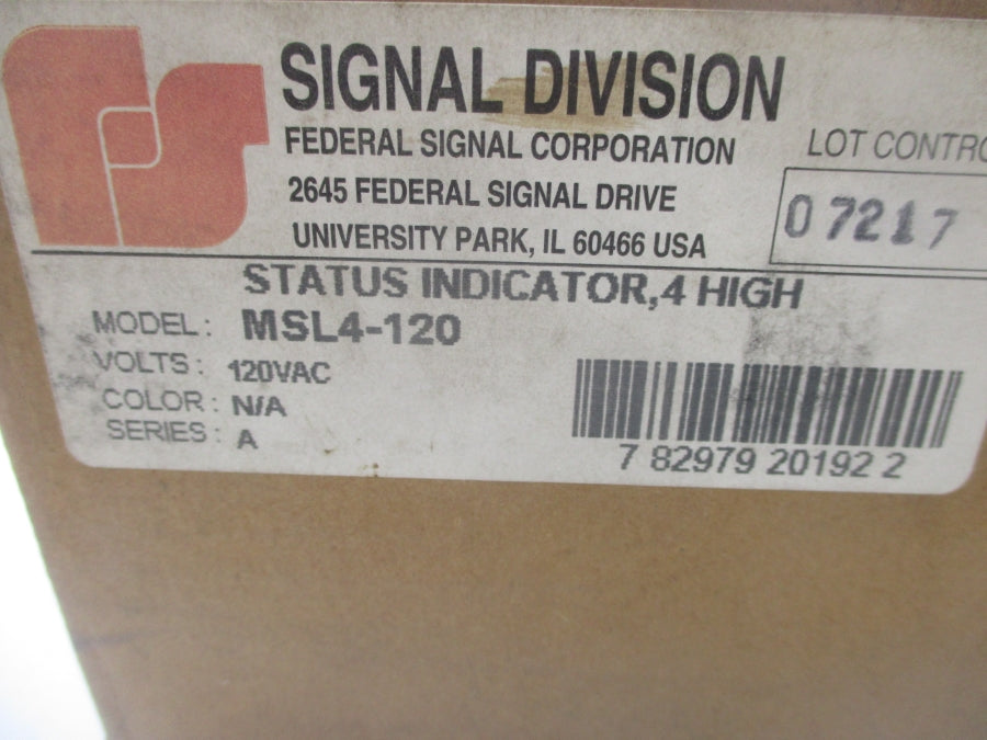 INDUSTRIAL SPARE PART MSL4-120 SER. A 120VAC NSMP