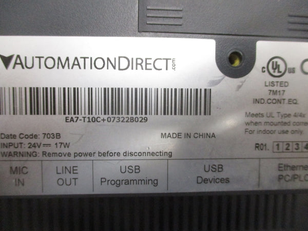 AUTOMATION DIRECT EA7-T10C+07322B029 24V UNMP