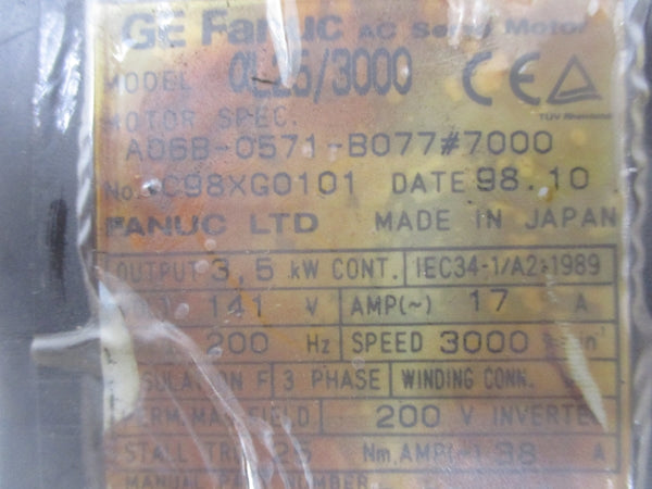 FANUC A06B-0571-B077#7000 141V 17A UNMP