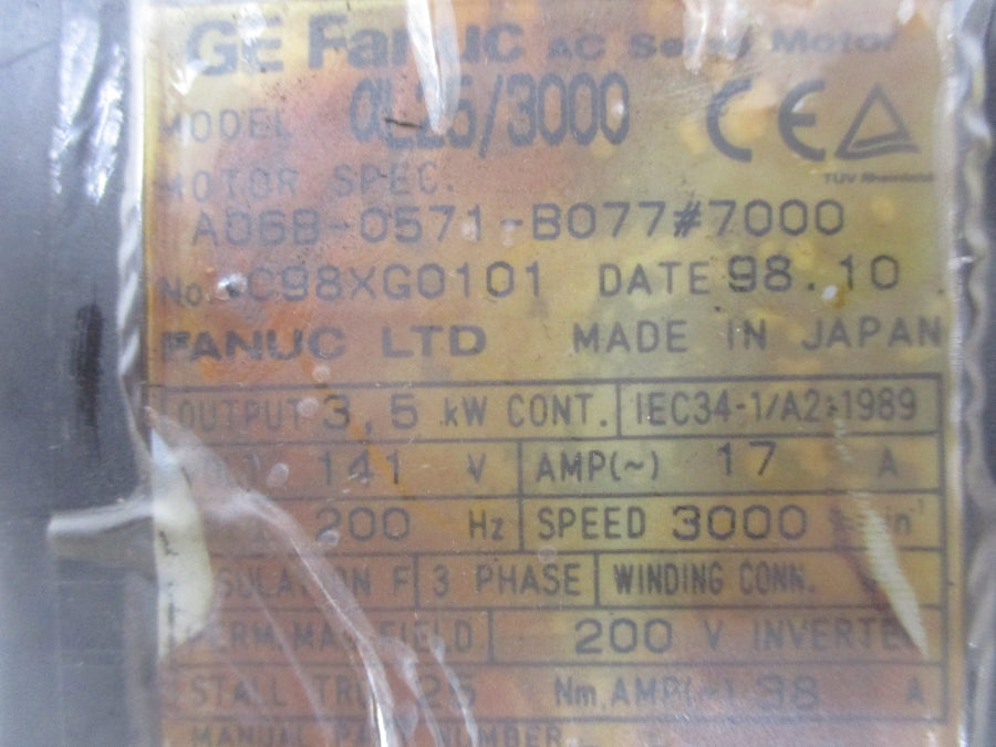 FANUC A06B-0571-B077#7000 141V 17A UNMP