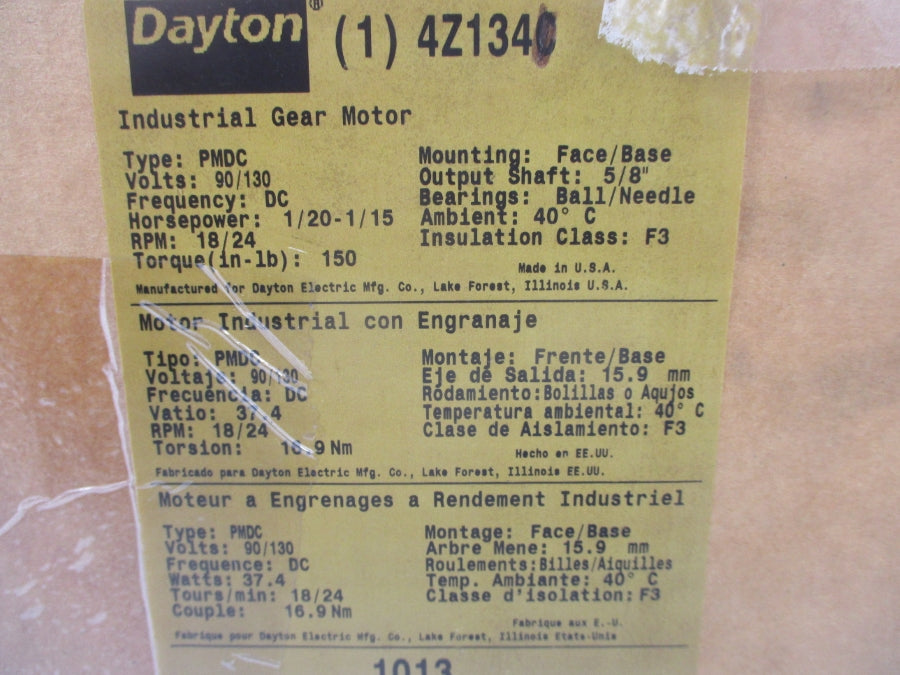 DAYTON 4Z134C 90/130V 0.62A NSMP