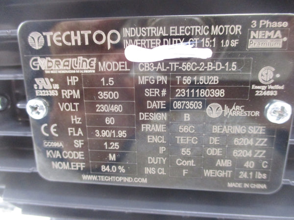 TECHTOP CB3-AL-TF-56C-2-B-D-1.5 230/460V NSNP
