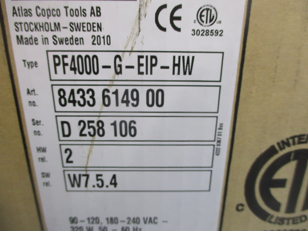ATLAS COPCO PF4000-G-EIP-HW 180-240VAC NSMP