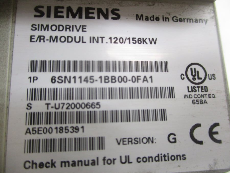 SIEMENS 6SN1145-1BB00-0FA1 400-480V UNMP