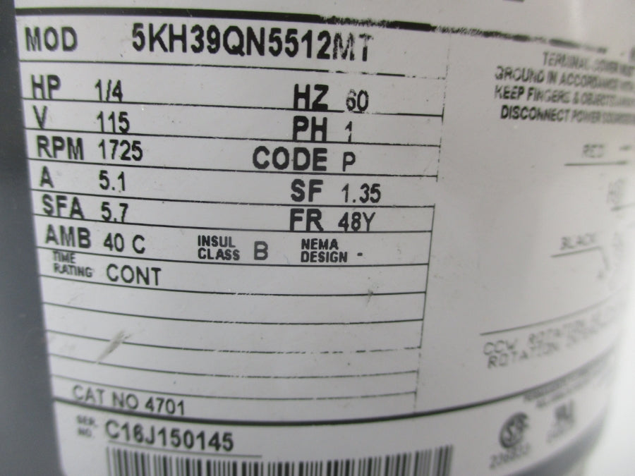 MARATHON 4701 5KH39QN5512MT 115V NSNP