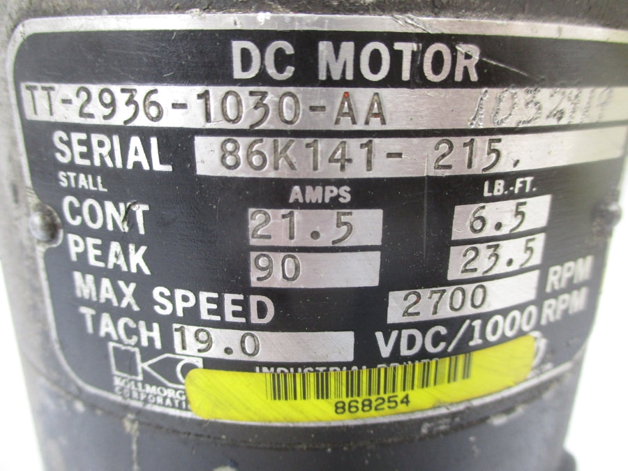 KOLLMORGEN TT-2936-1030-AA 19.0VDC 21.5A (AS PICTURED) UNMP
