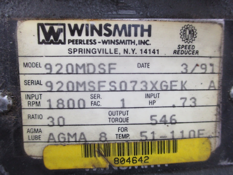 WINSMITH 920MDSF UNMP