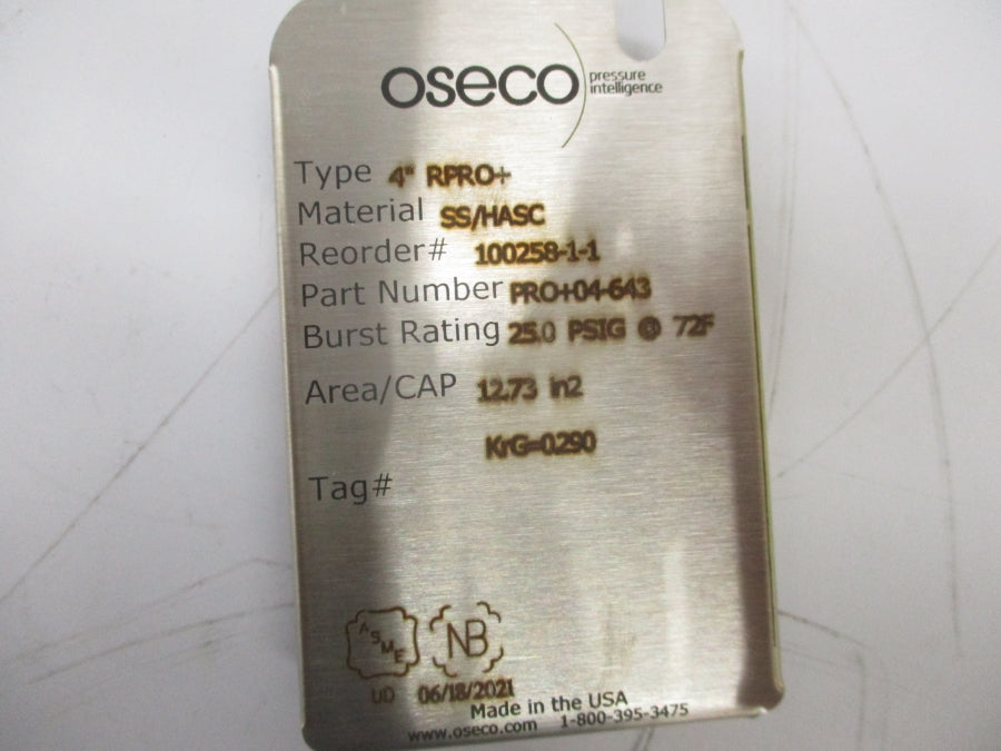 OSECO PRO+04643 25PSI 4" NSMP