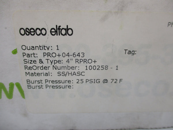 OSECO PRO+04643 25PSI 4" NSMP