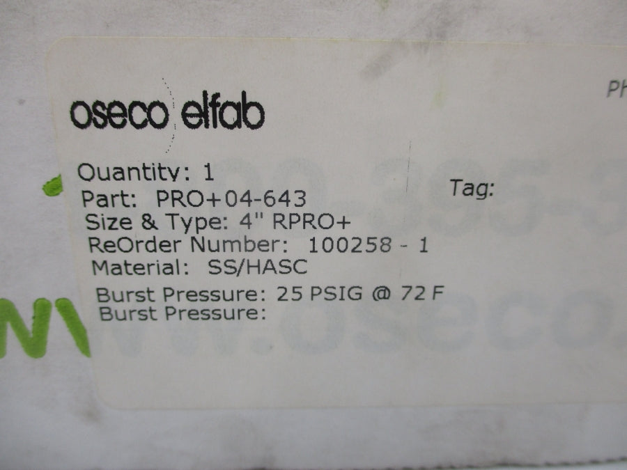 OSECO PRO+04643 25PSI 4" NSMP