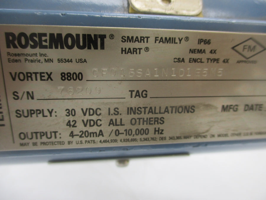 ROSEMOUNT 8800CF015SA1N1D1E5M5 30VDC NSNP