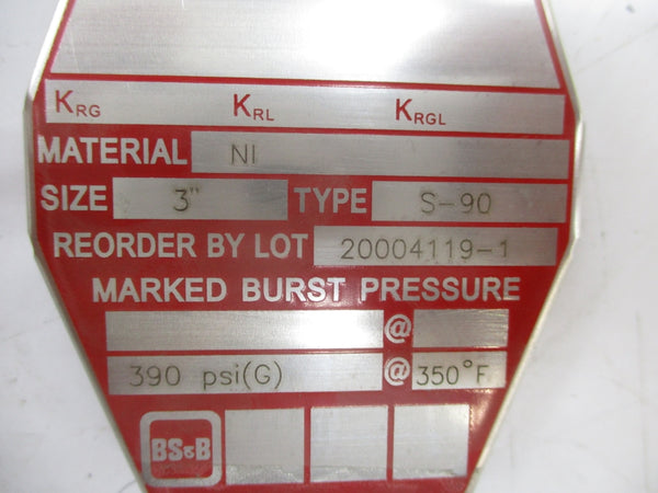 BS&B 20004119-1 390PSI 3" NSMP