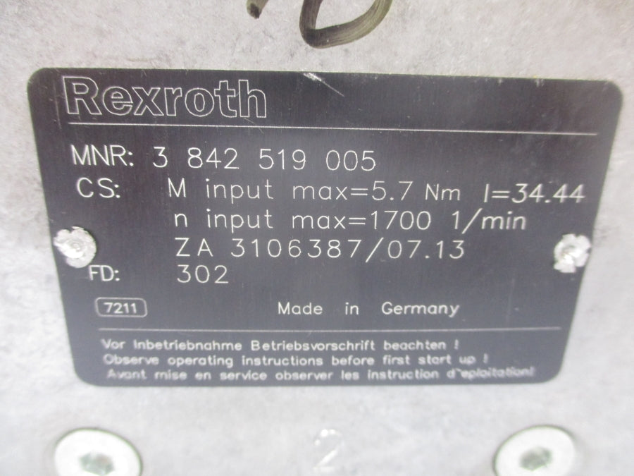 REXROTH 3 842 519 005 NSNP