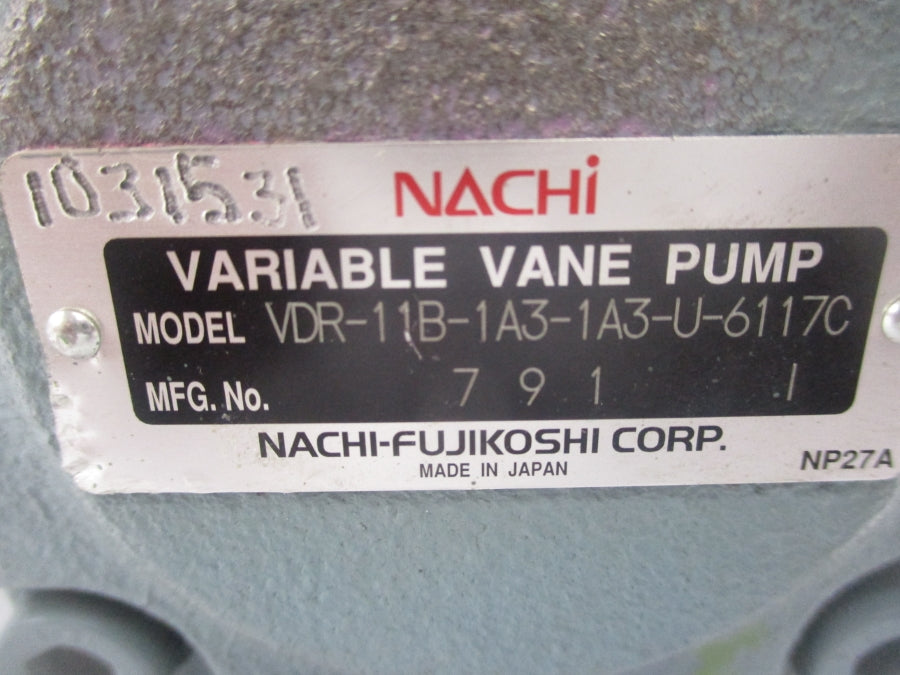 NACHI VDR-11B-1A3-1A3-U-6117C UNMP