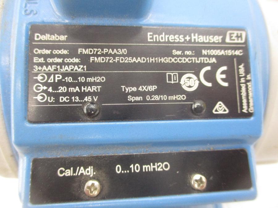 ENDRESS HAUSER FMD72PAA3/0 13-45VDC UNMP