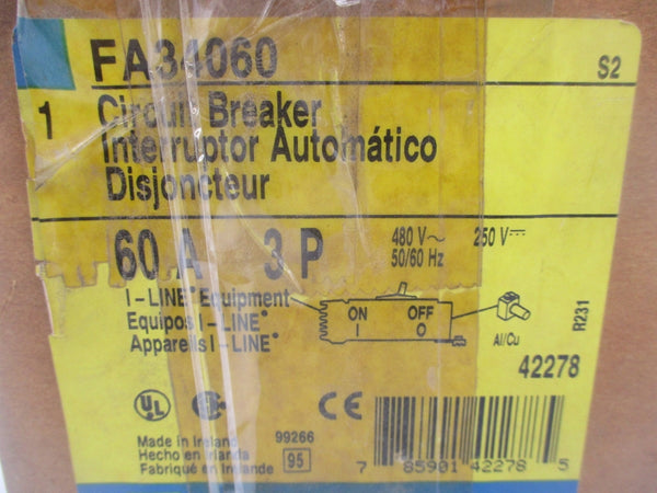 SQUARE D FA34060 SER. 2 480V 60A NSMP