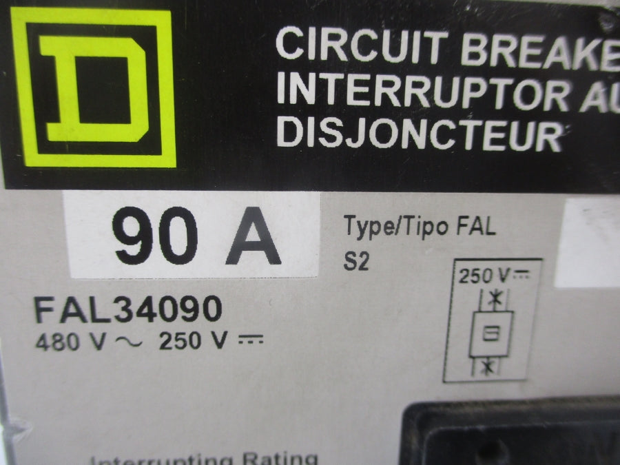 SQUARE D FAL34090 SER. 2 480V 90A UNMP