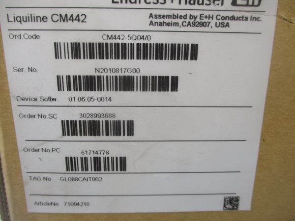 ENDRESS HAUSER CM442-5Q04/0 24VDC NSMP