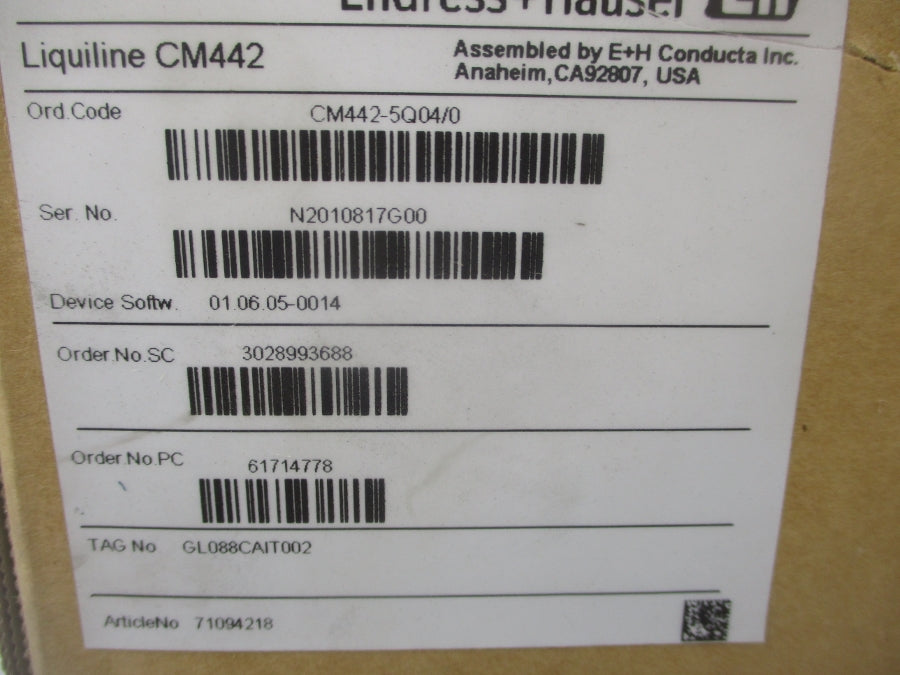 ENDRESS HAUSER CM442-5Q04/0 24VDC NSMP