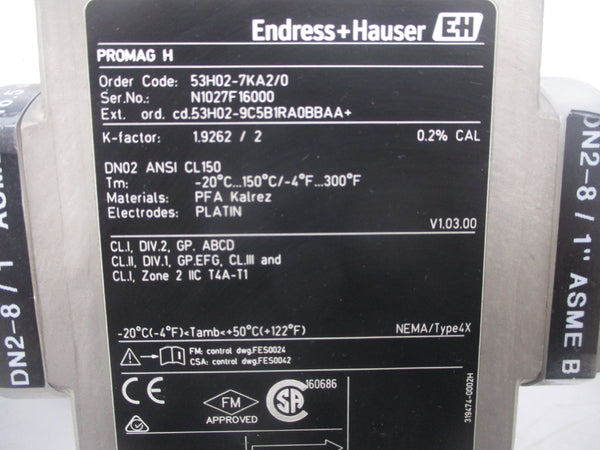 ENDRESS HAUSER 53H02-7KA2/0 UNMP