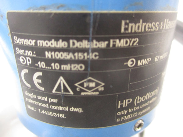 ENDRESS HAUSER FMD72 UNMP