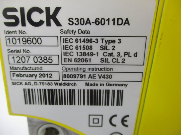 SICK S30A-6011DA NSMP